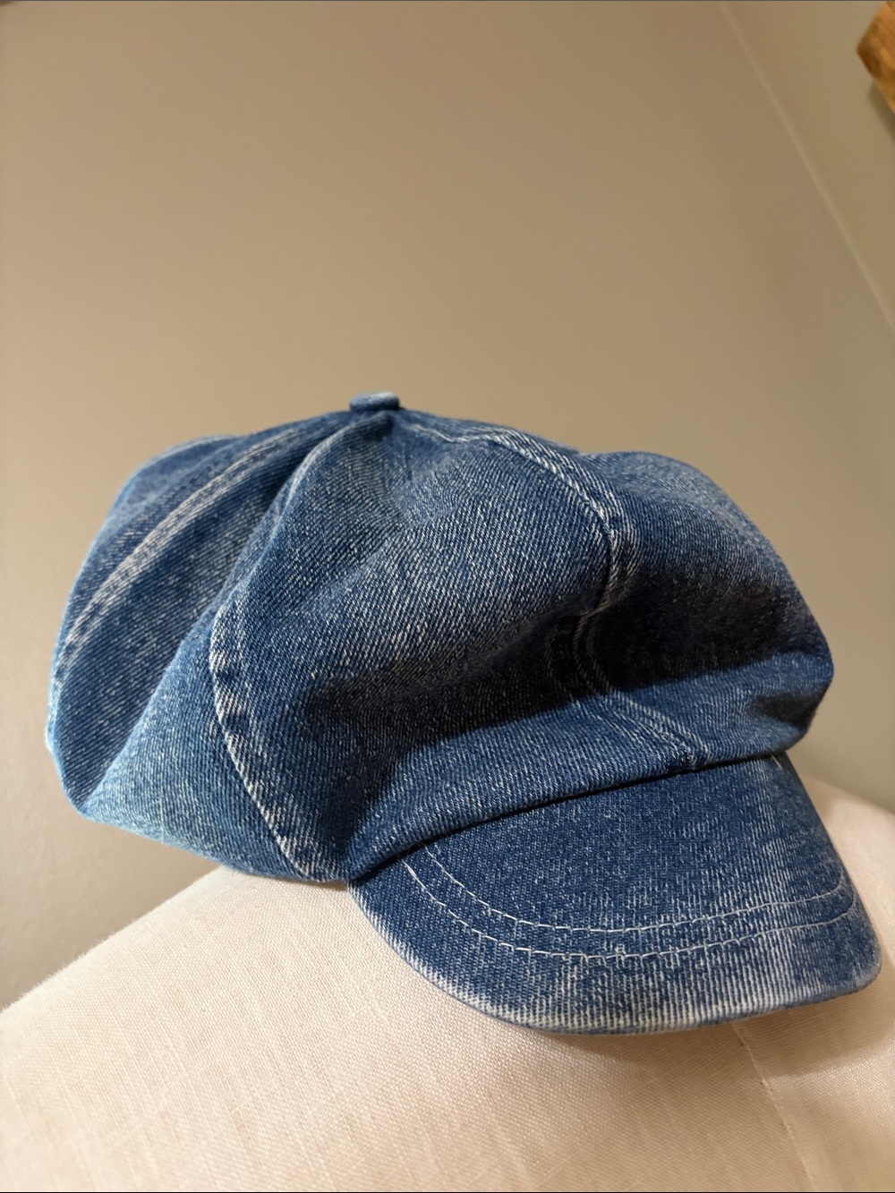 Cara Park slouchy Denim Newsboy Cap - Picture 9 of 9
